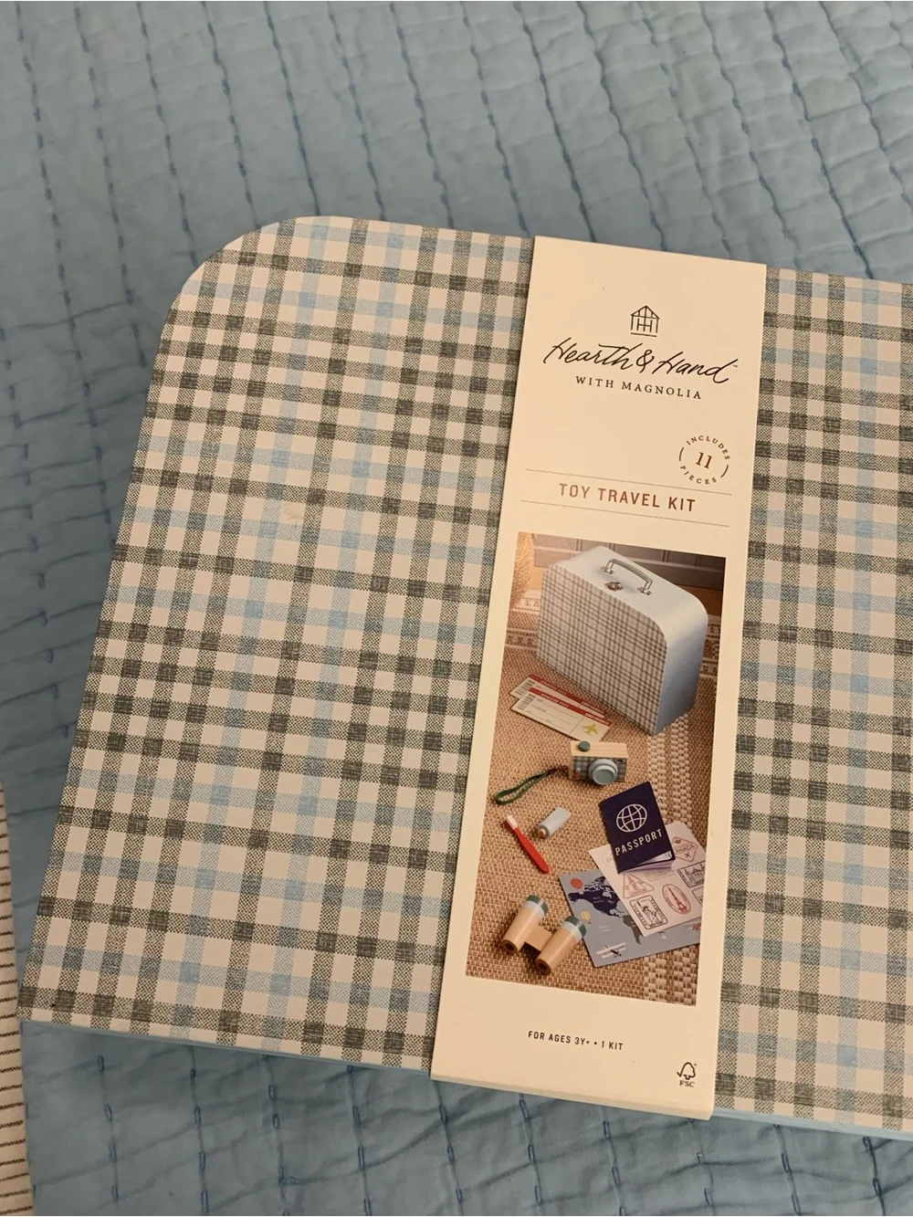 NWT Hearth & Hand Toy Suitcase Travel Accessories & Passport
